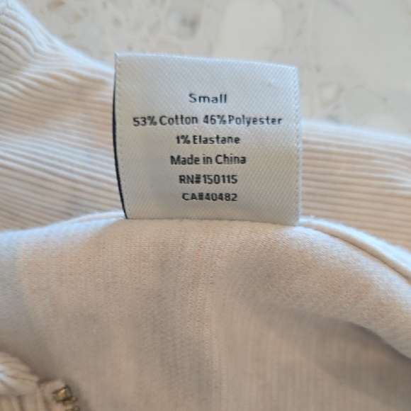 Varley Cream Ribbed Zip-Up Jacket - Picture 4 of 4